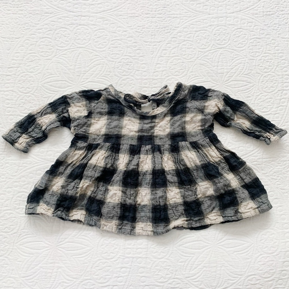 Figge School‎ Girl Cotton Plaid Blouse